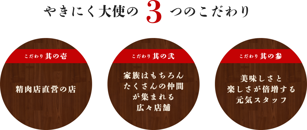 だいこく家の3つのこだわり
